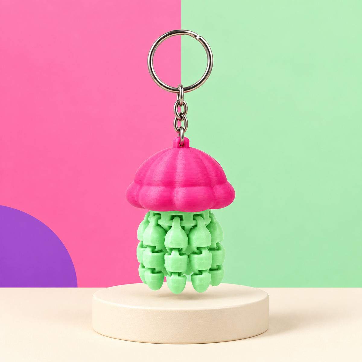 Jiggle Jelly — Articulated Jellyfish Keychain