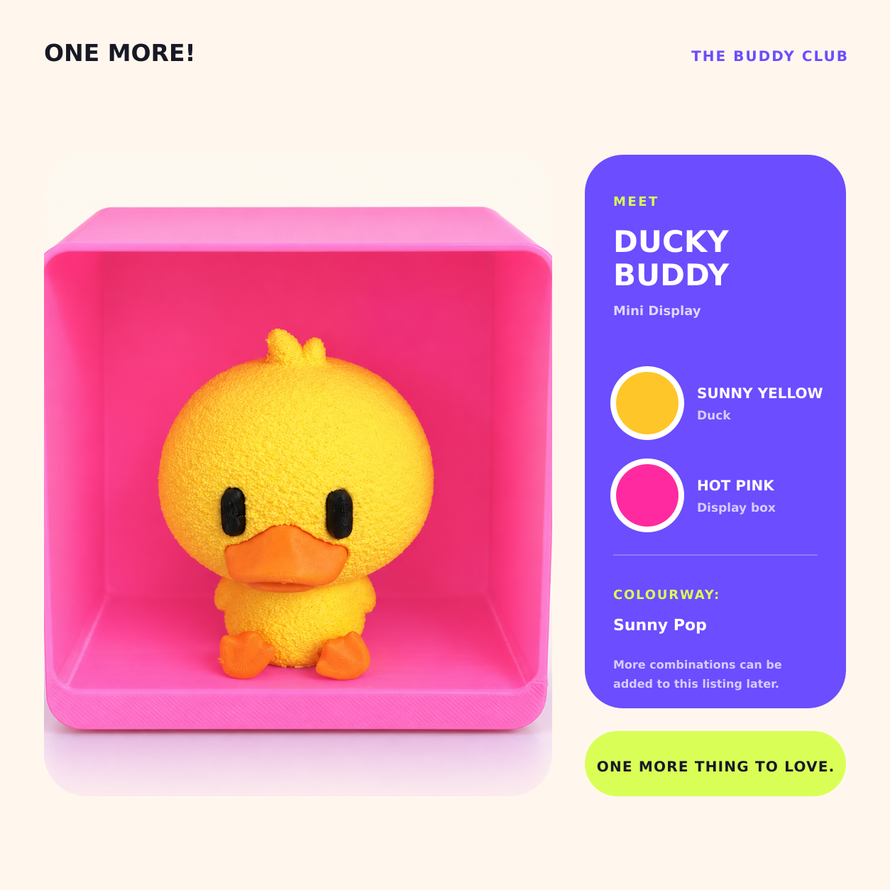 Ducky Buddy — Mini Duck Display Collectible