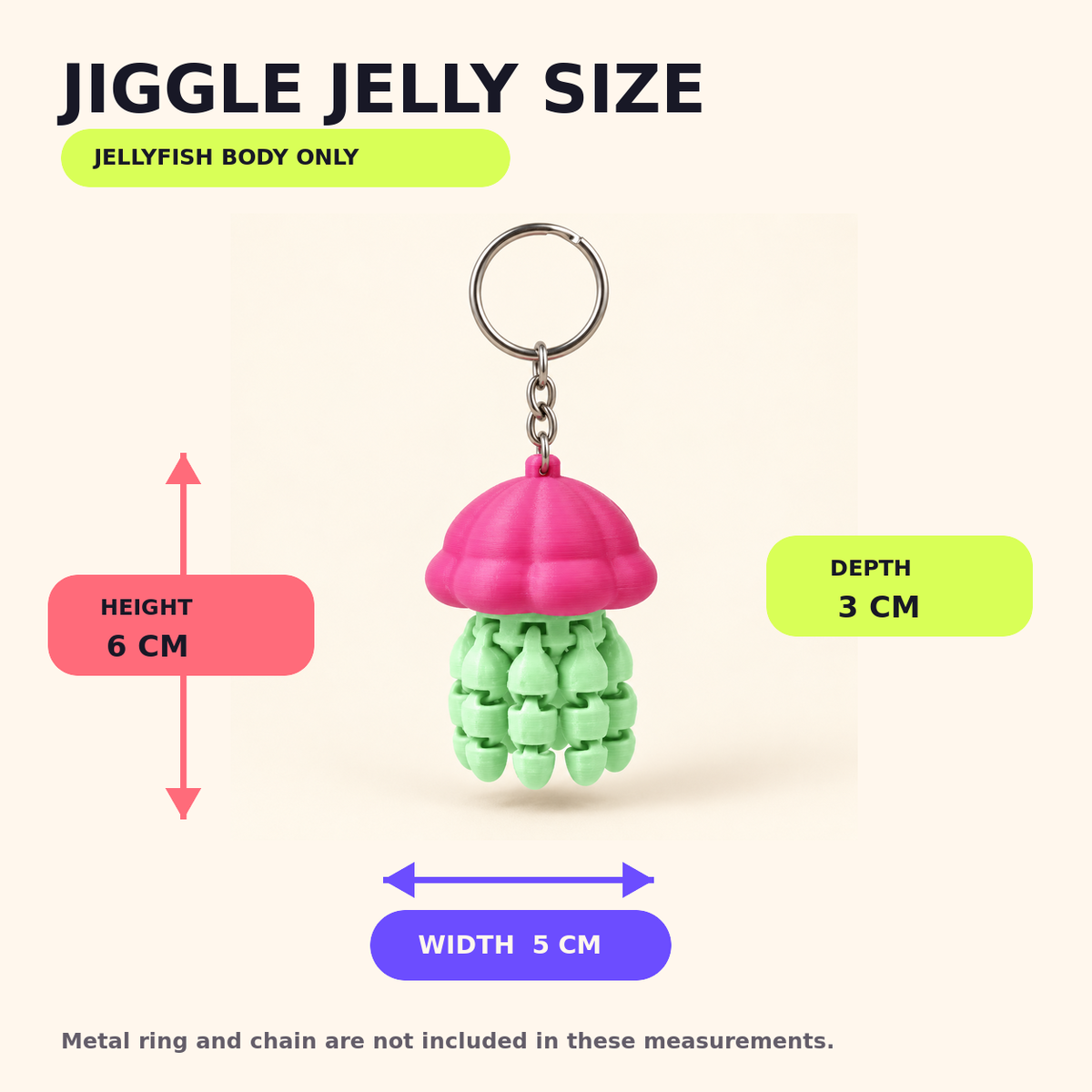 Jiggle Jelly — Articulated Jellyfish Keychain