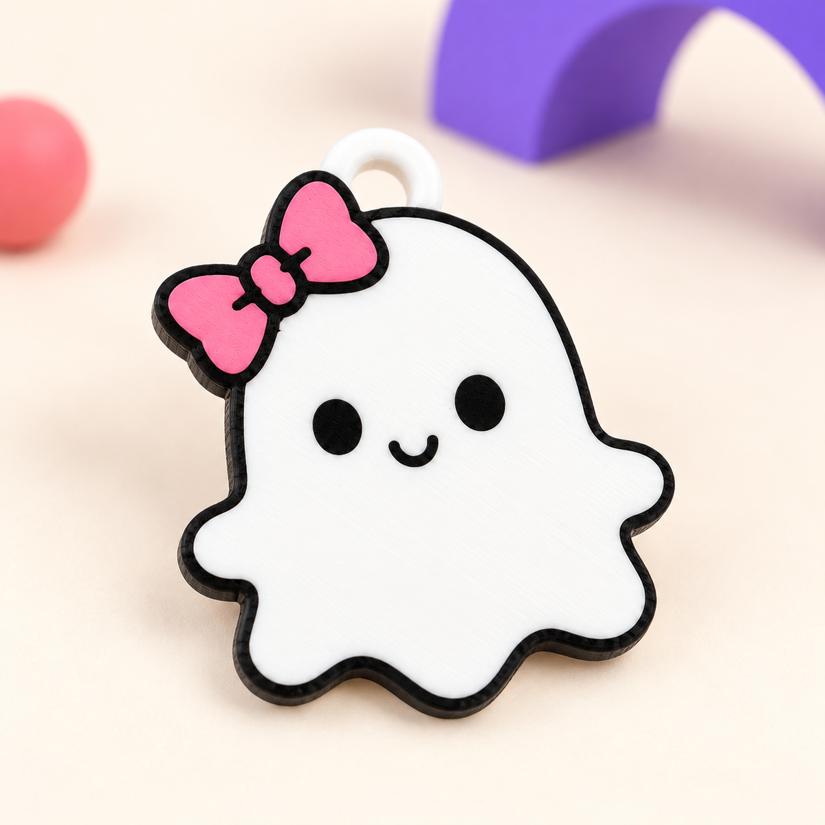 Boo Bow | Ghost Can-Tab Opener Keychain